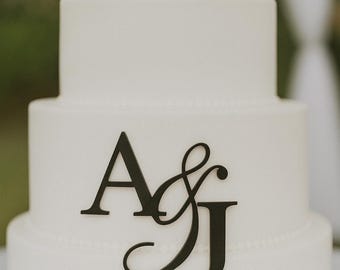 Wedding Initial Cake Charm | Custom Acrylic Cake Charm | Engagement | Bridal