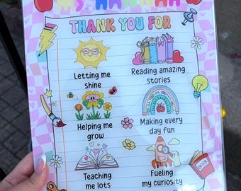 Teacher Custom Clipboard | Personalized Clipboard | Teacher Gift | Teacher Appreciation Gift | UV Printed