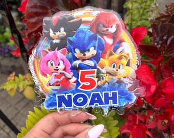 Sonic Topper | Birhday Topper | Cake topper | UV | Acrylic