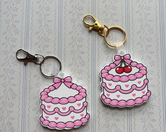 NFC Cake Keychain | Socia Media Tag | Tap & Follow | Personalized Acrylic Keychain | Business Branding | Bakery