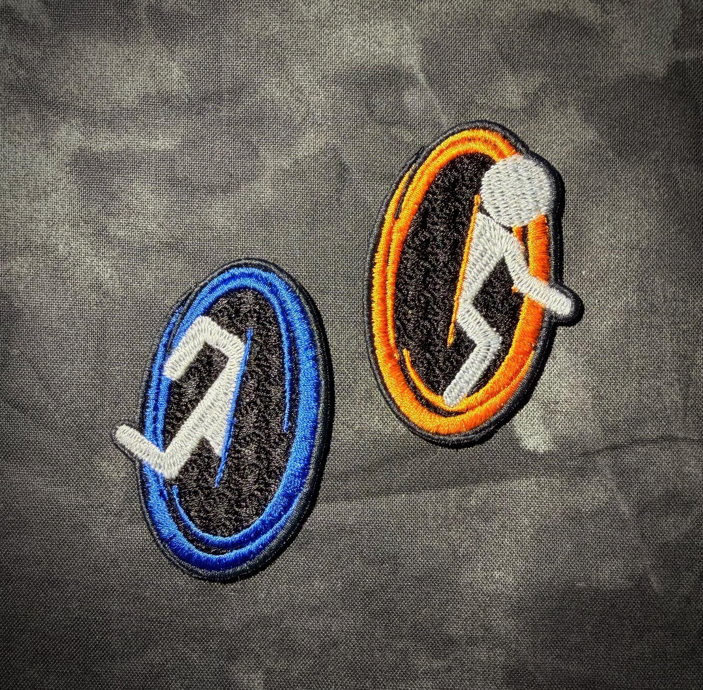 Portal embroidered twin pack (x2) 2.3x1.5 inch iron patch