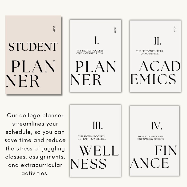 College Planner Printable Printable Student Planner Bundle - Etsy