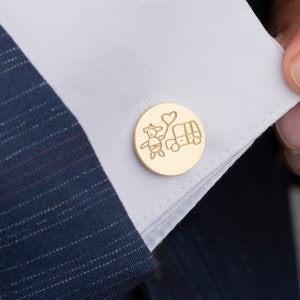 Handwriting Cufflinks, 925K Signature Cufflinks, Wedding Cufflinks Groom, Personalized Gift, Handmade Jewelry, Gift for Him, Custom Cufflink