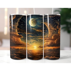 Celestial Moon, 20oz Tumbler Wrap DIGITAL DOWNLOAD