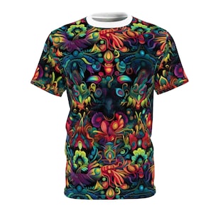 Rainbow Plant Medicine Shirt, festival, psychedelic, wearable art, art, visionary art, psychedelic art, trippy, burning man, tee