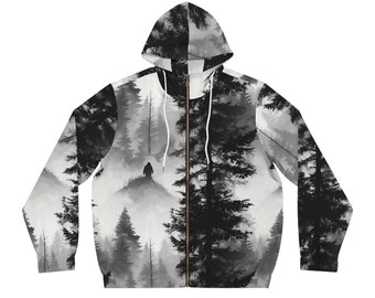 Bigfoot in the Mist Hoodie Sasquatch, yeti, cryptid, conspiracy theory, yeti, bigfoot shirt, burning man