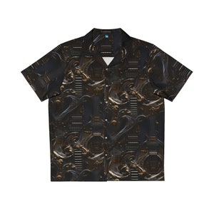 Louis Vuitton Monogram Black Mix Gold Hawaiian Shirt And Beach