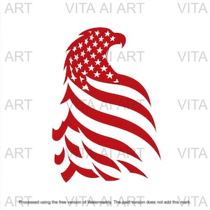 5 Clip Art, 4. Juli, Unabhängigkeitstag, Amerikanische Flagge, Freiheitsstatue, amerikanischer Adler, Rot, Weiss und Blau