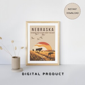 Nebraska Print, Nebraska Wall Art, Nebraska Poster, Nebraska Photo, Nebraska Poster Print, Nebraska Wall Decor, USA