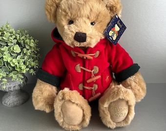 Harrods Christmas Teddy Bear 2004 Thomas With Striped Jumper and