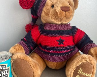 Harrods Christmas Bear 2004 トーマス Harrods Christmas Teddy Bear 2004 Thomas With Striped Jumper and