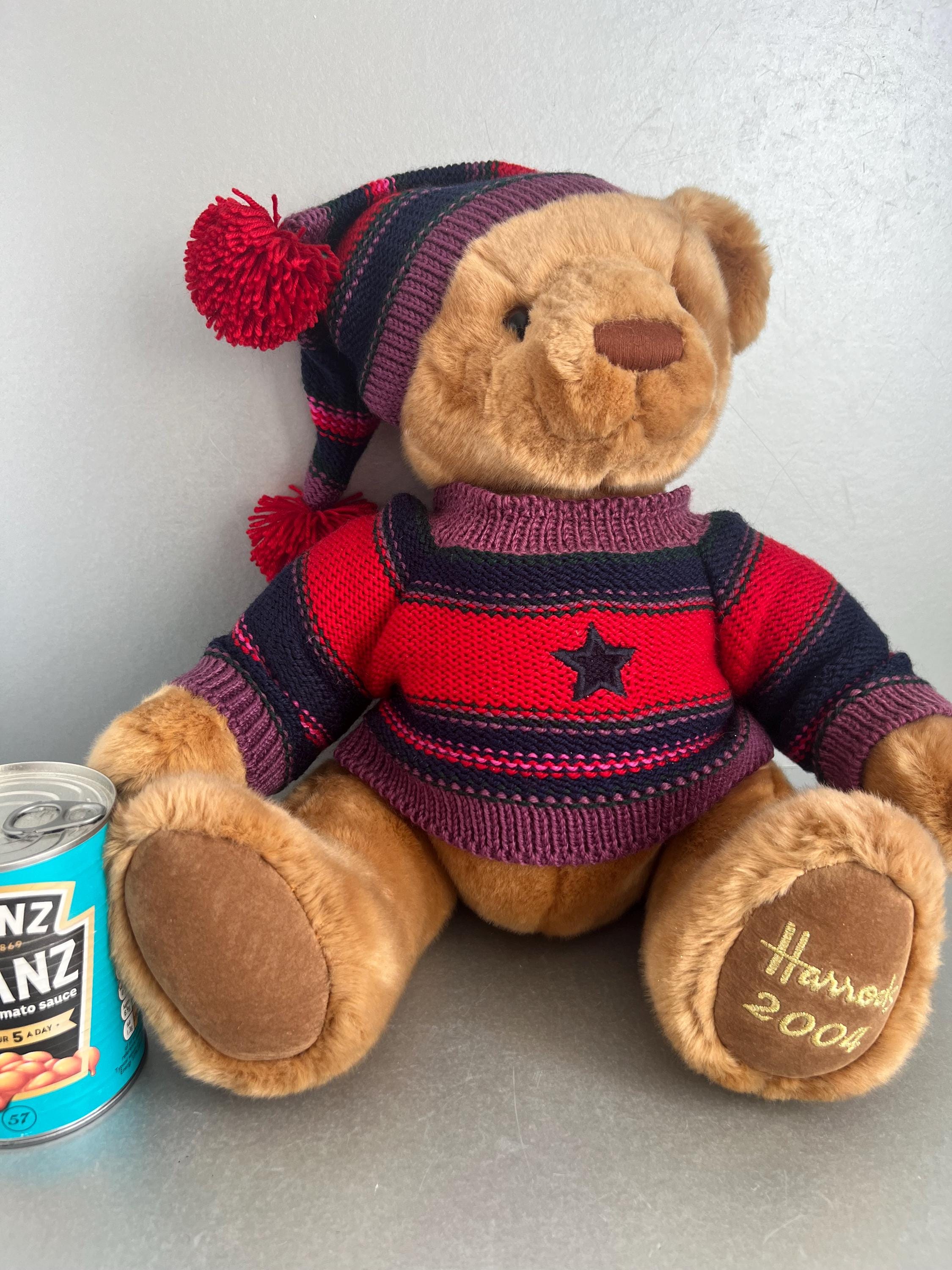 Harrods Christmas Bear 2004 トーマス Harrods Christmas Teddy Bear 2004 Thomas With Striped Jumper and