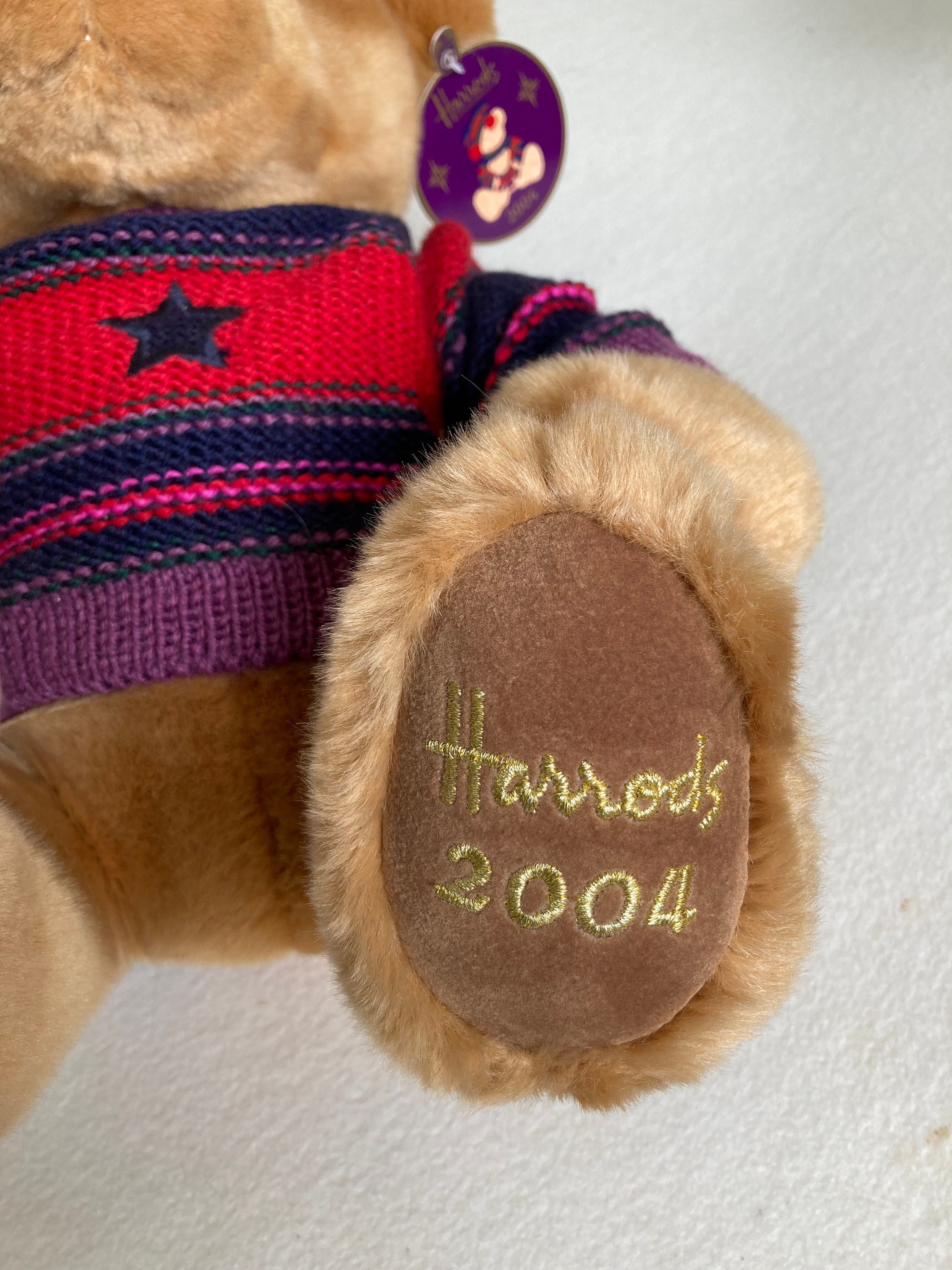 Harrods Christmas Teddy Bear 2004 Thomas With Original Tag