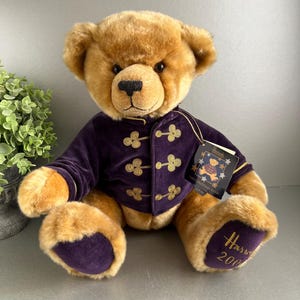 Harrods Christmas Bear 2000 Named Merlin, Soft Golden Brown Fur