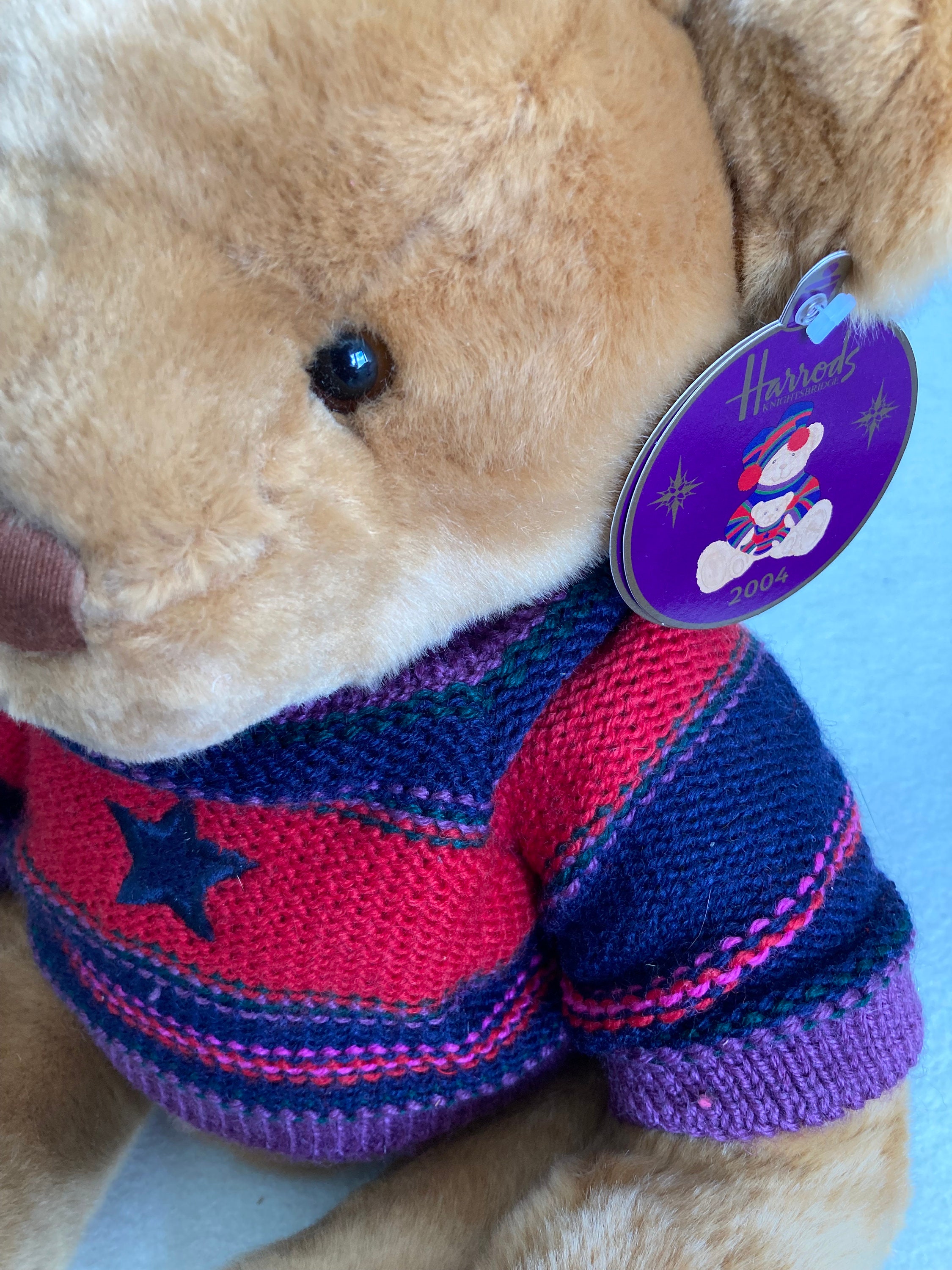 Harrods Christmas Teddy Bear 2004 Thomas With Original Tag