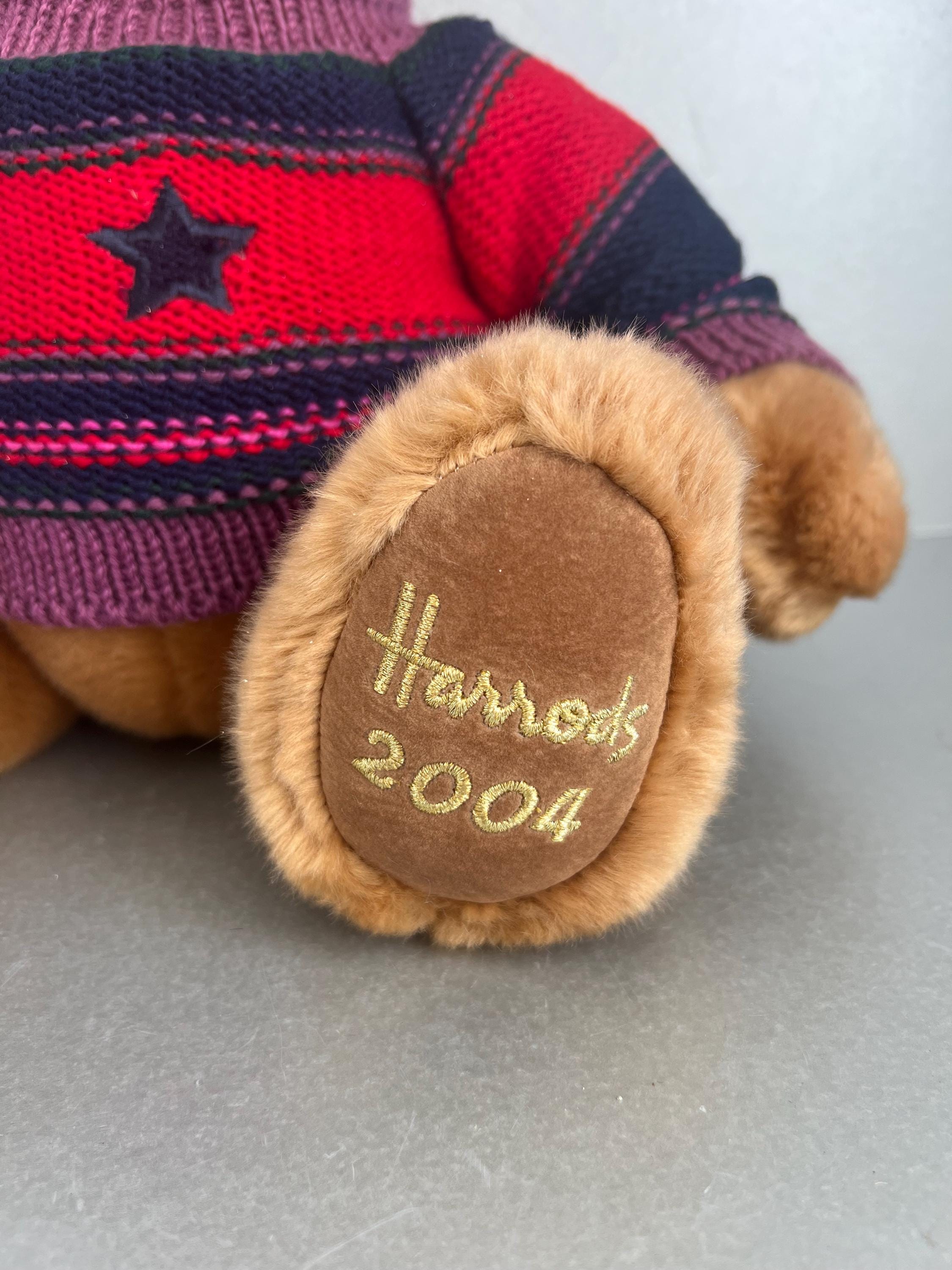Harrods Christmas Bear 2004 トーマス Harrods Christmas Teddy Bear 2004 Thomas With Striped Jumper and