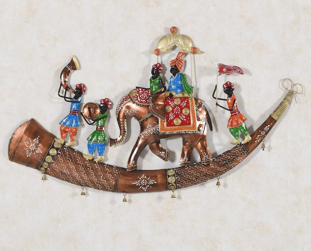 Rajasthani Wall Art Indian Wall Decor Handmade 'king Ride Etsy