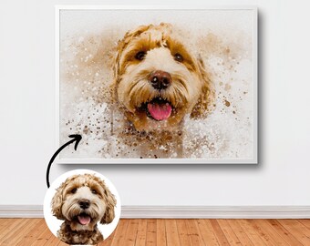 aangepaste huisdier portret, aangepaste hond portret, huisdier herdenkingsgeschenken, hond herdenkingsgeschenken, portret van foto, gepersonaliseerde geschenken, cadeau voor haar,