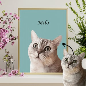 ritratto di animali domestici, ritratto di animali domestici personalizzato, ritratti di animali domestici, festa della mamma, regalo commemorativo di animali domestici, pittura di ritratti di animali domestici, regalo personalizzato, immagine 1