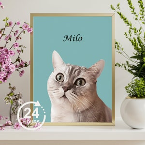 ritratto di animali domestici, ritratto di animali domestici personalizzato, ritratti di animali domestici, festa della mamma, regalo commemorativo di animali domestici, pittura di ritratti di animali domestici, regalo personalizzato, immagine 4