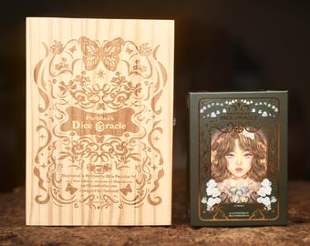Parithea&#39;s Dice Oracle : Fortune Telling Dice Set with Wooden Box