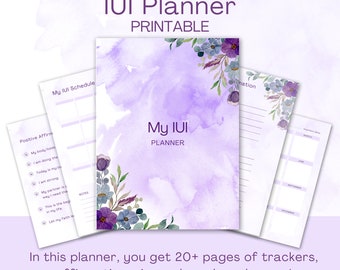 IUI Planner | IUI Printable Planner | IUI Journal and Tracker for Infertility Treatment | Digital Download | Infertility Journal | Notebook