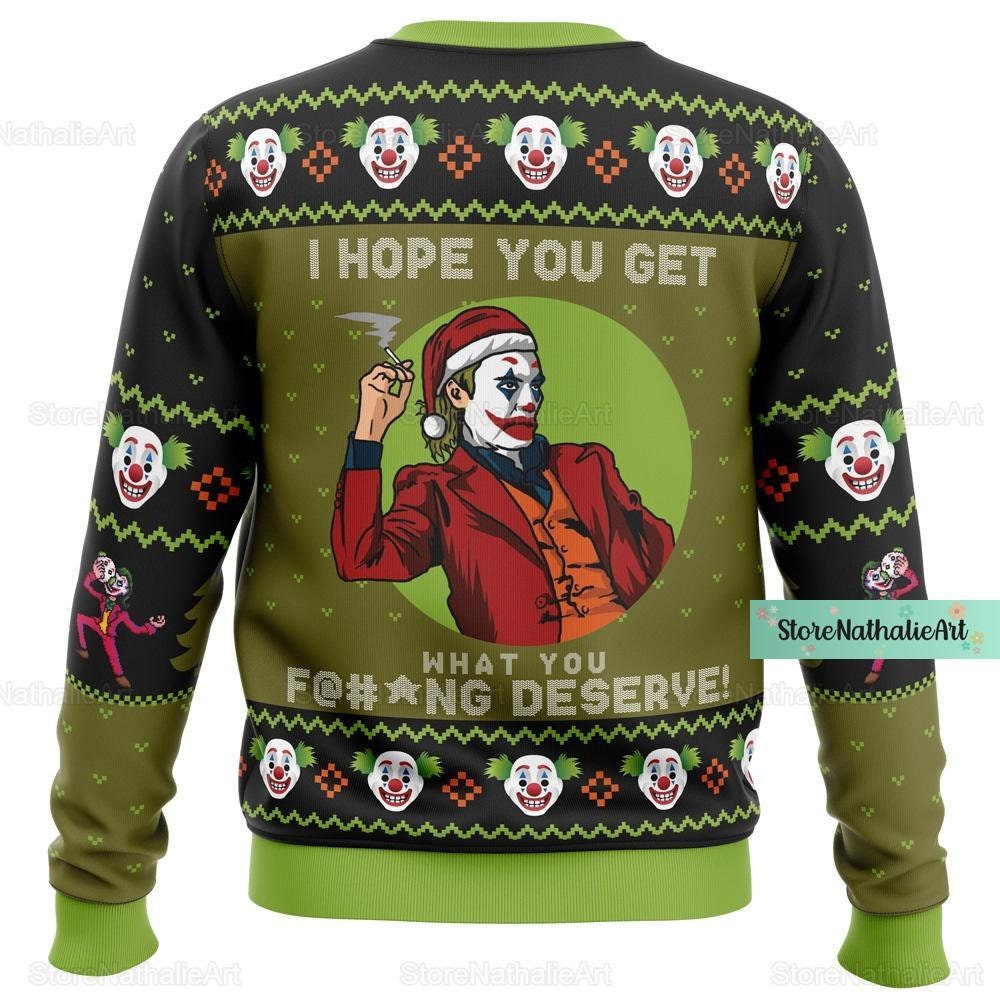 Discover Christmas Joker Movie Sweater, Joker Ugly Sweater, Joker Movie Men Sweater, Heath Ledger Xmas Sweater, Horror Movie Ugly Sweater Shirt