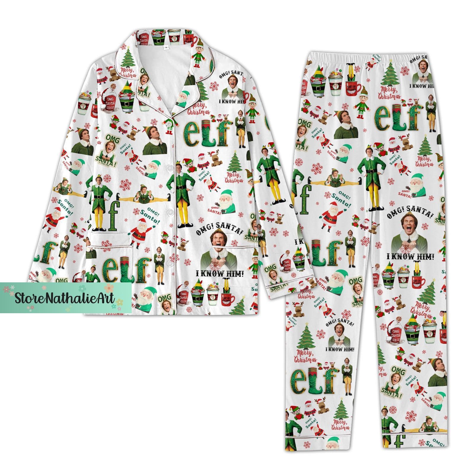 Elf pajamas womens best sale