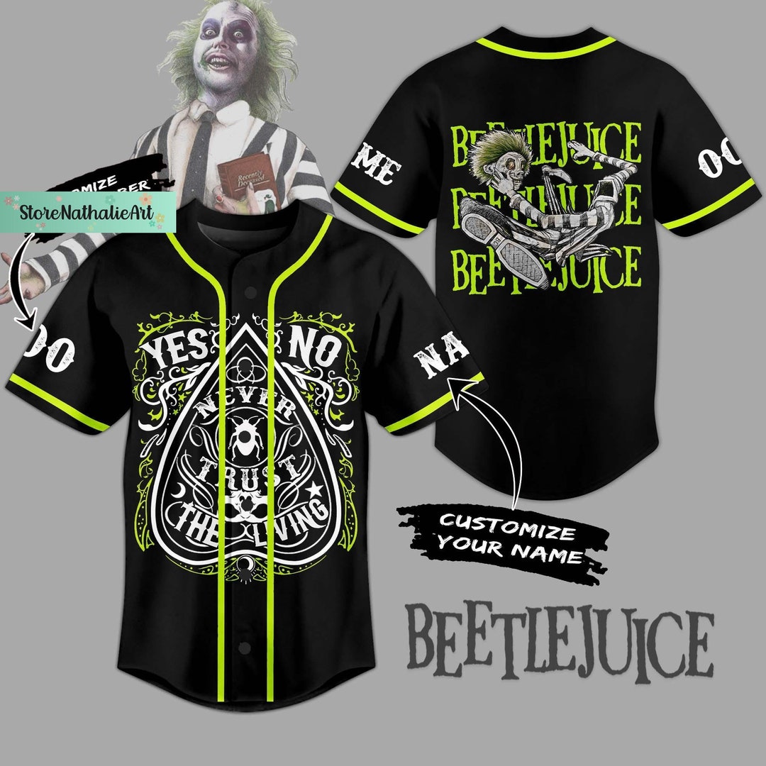 Halloween Baseball Jersey Beetlejuice Jersey Beetlejuice - Etsy