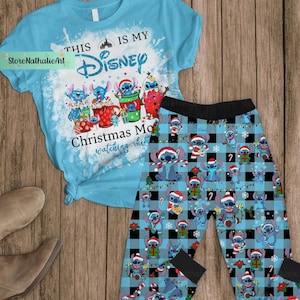 Lilo & Stitch Pyjamas Set Pour Enfants Garçons Filles Cartoon T-shirt  Pantalon Tenue Set Sleepwear