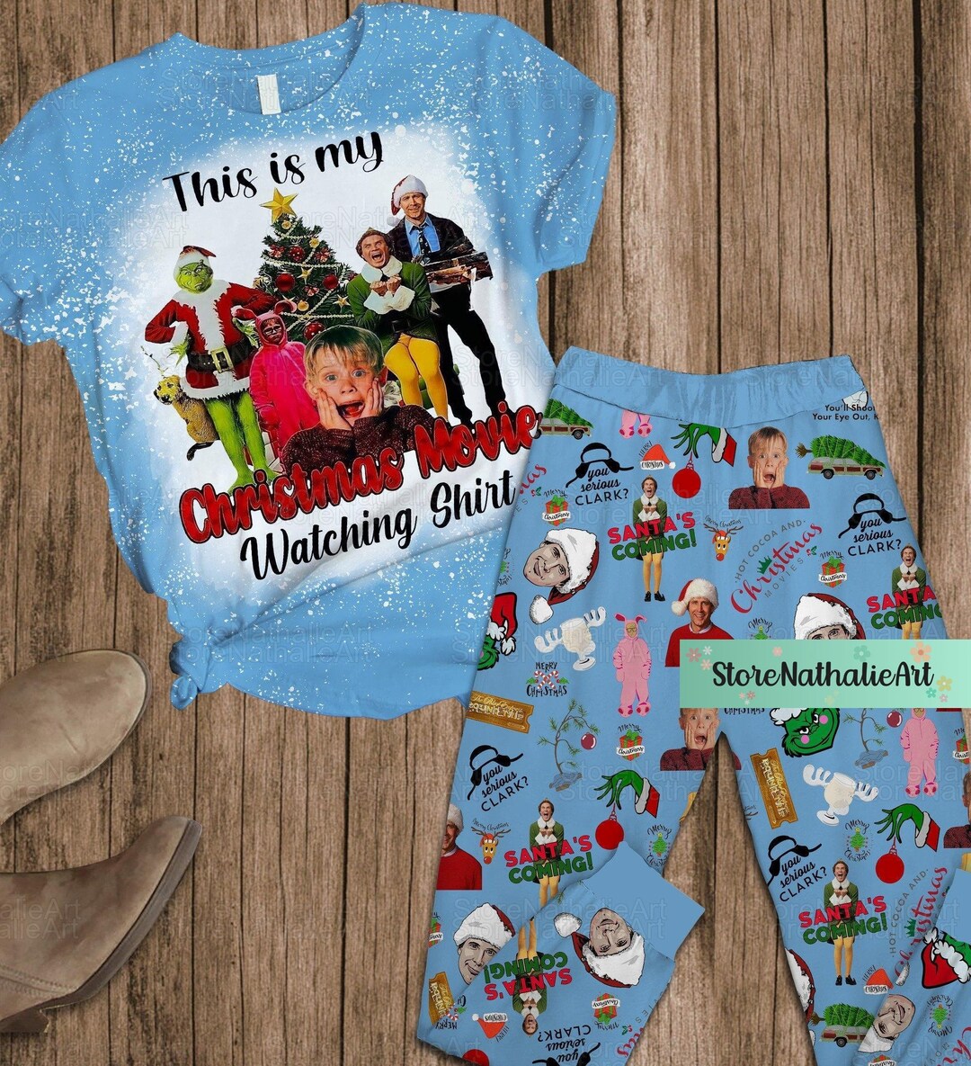 Christmas Home Alone Pajamas Christmas Elf Shirt Griswold Etsy