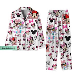 Disney Pijamas para mujer | Conjunto de pijama de Minnie Mouse | Pijamas de  algodón para mujer