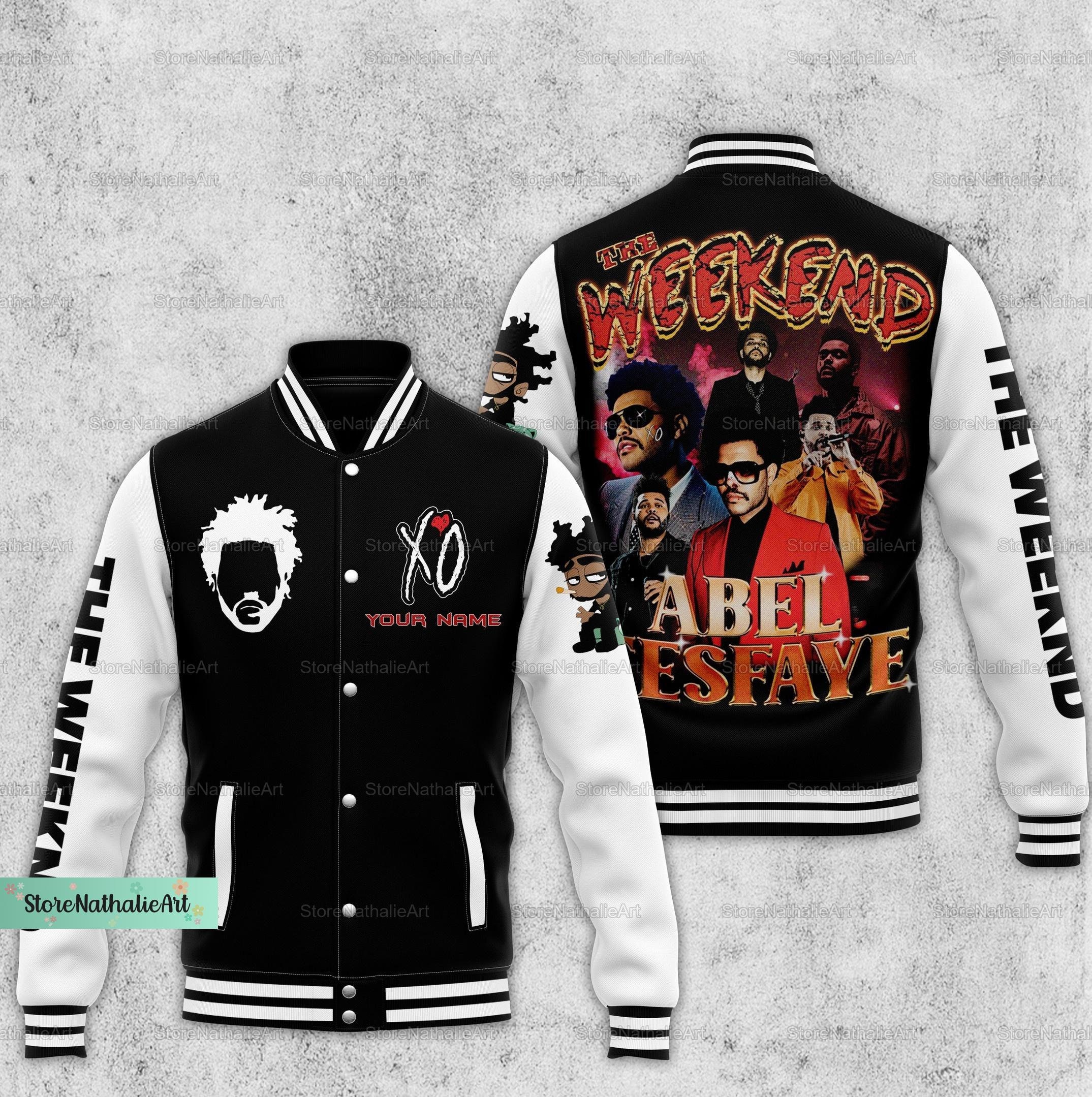 Weeknds Baseball Jacket, Custom Name Baseball Jacket