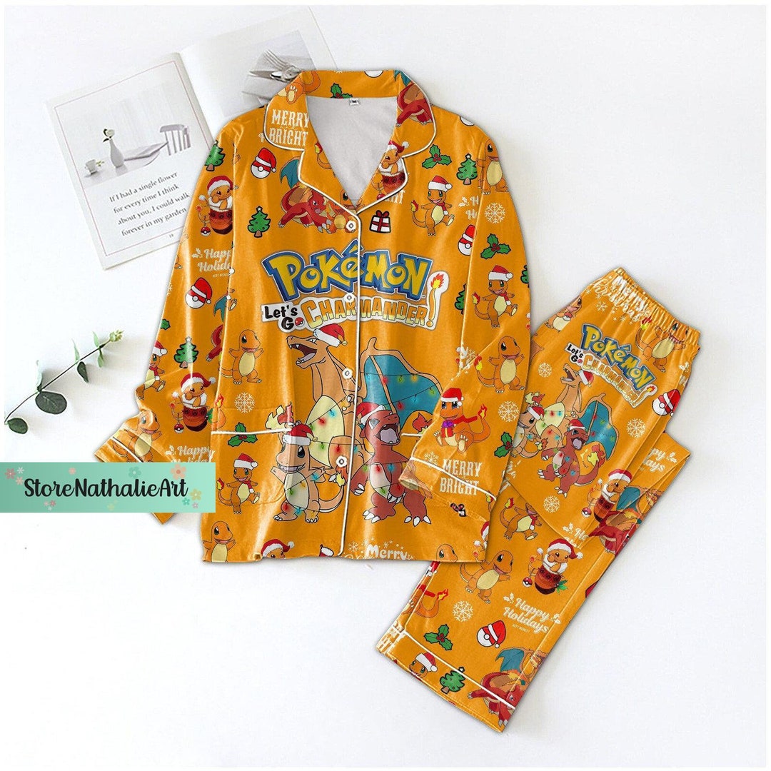 Pokemon Pajamas Set Pokemon Womens Pajamas Pokemon Pyjamas Etsy