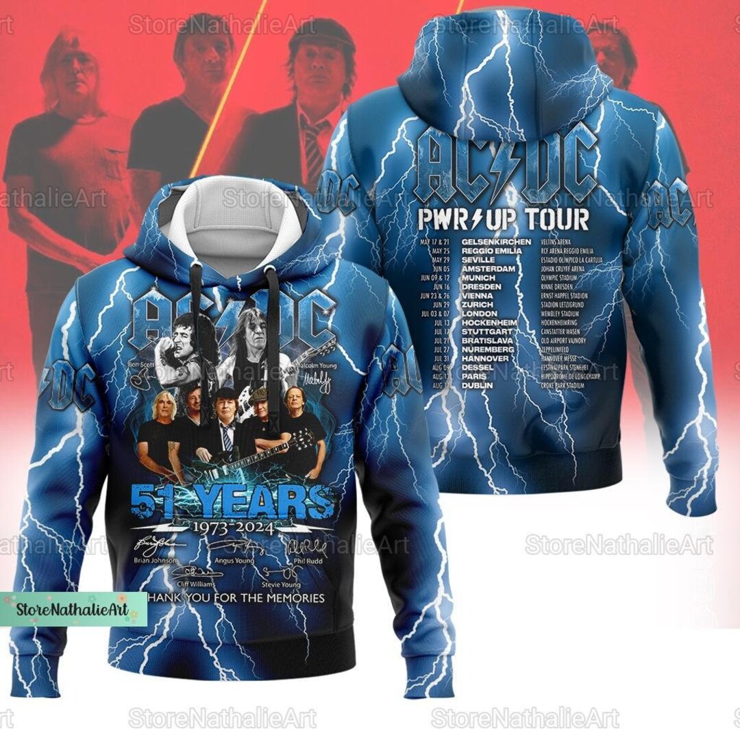 Acdc Tour Hoodie, Acdc Pwr up 3D Hoodie, Acdc Power