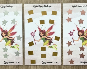 Rubbel Spar Challenge, Spar Challenge,  Kleingeld Challenge, Budget Planer, Budget Binder, Ringbinder A6, Umschlagmethode, Zipper
