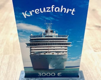 Tarjeta plegable Spar Challenge crucero / Aida, tarjeta plegable de ahorro para Aida en A6