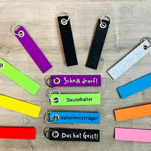 Felt keychain with saying, personalized gift, funny gift