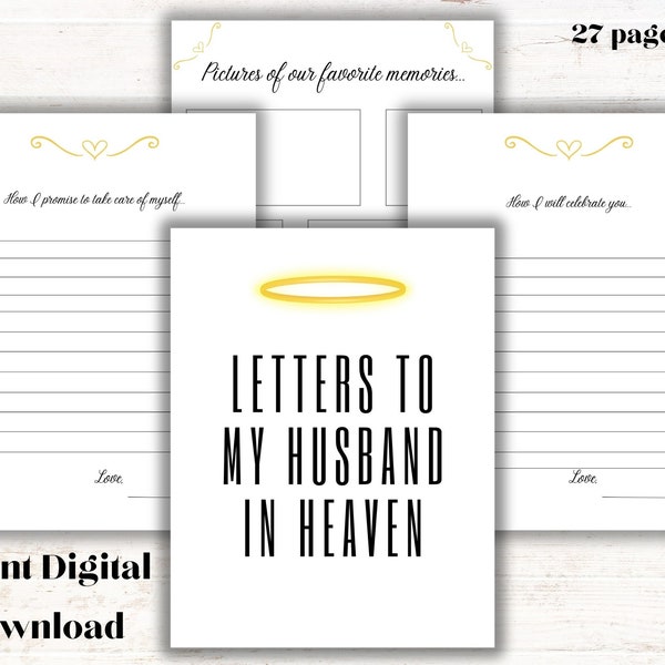 loss of husband gift letters to husband grief journal husband memorial gift sympathy gift for widow wife sympathy husband loss gift journal