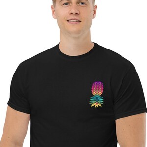 Upside Down Pineapple Swingers T Shirt, Pineapple Tee, Graphic Print Shirt, Fun Summer Shirt, Vacation Shirt, Tropical Vibes