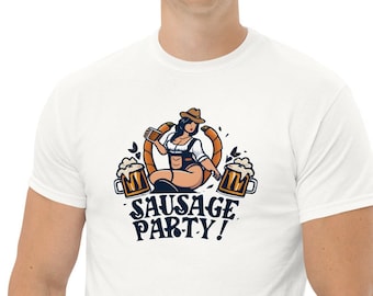 Oktoberfest Herren T-Shirt Wurst Party! Einzigartiges Custom Design Logo 2023 Bier trinken T Shirt German Festival
