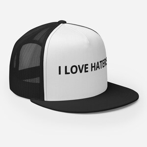 Custom Baseball Cap, Personalised, I Love Haters Trucker Hat, Baseball Hat for Men and Women, Adjustable Cap