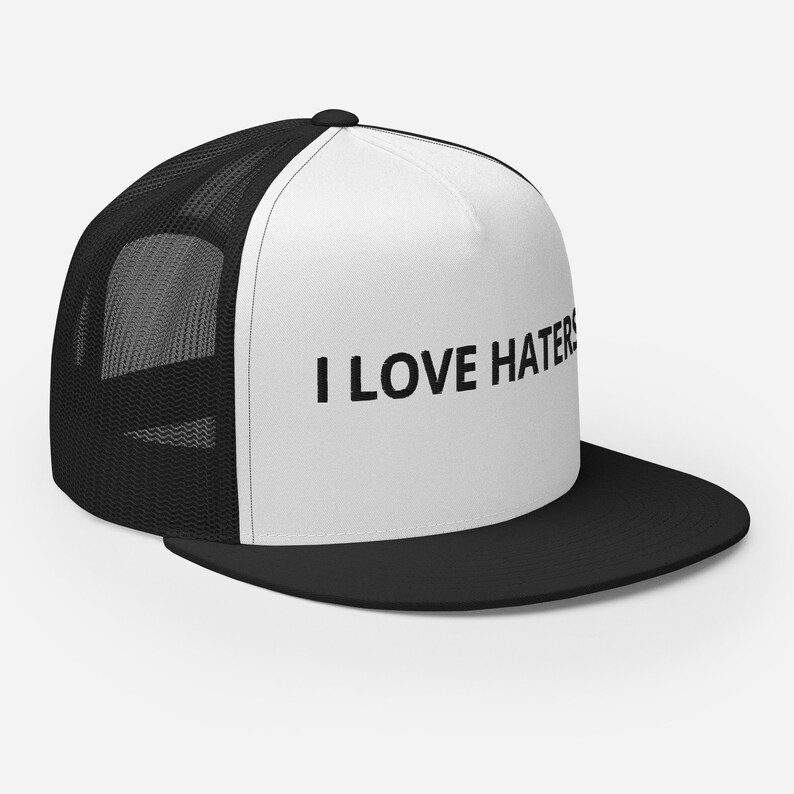 Custom Baseball Cap, Personalised, I Love Haters Trucker Hat, Baseball Hat for Men and Women, Adjustable Cap