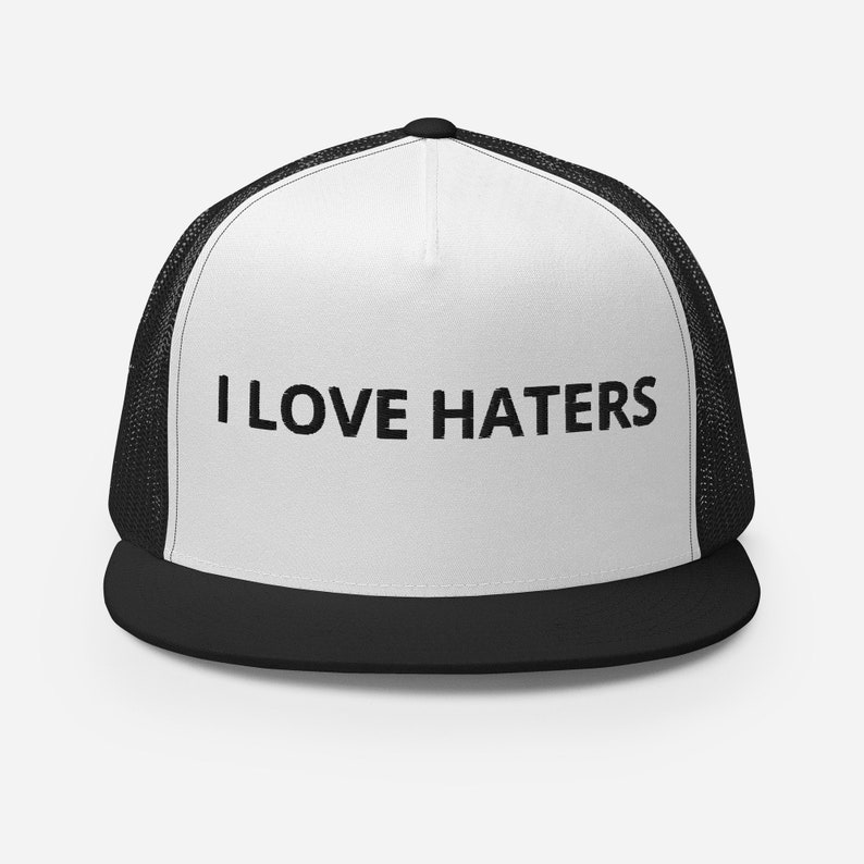 Custom Baseball Cap, Personalised, I Love Haters Trucker Hat, Baseball Hat for Men and Women, Adjustable Cap