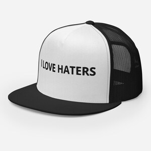 Custom Baseball Cap, Personalised, I Love Haters Trucker Hat, Baseball Hat for Men and Women, Adjustable Cap