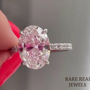 2.50ct Oval Lab Diamond Engagement Ring: White Gold Hidden Halo