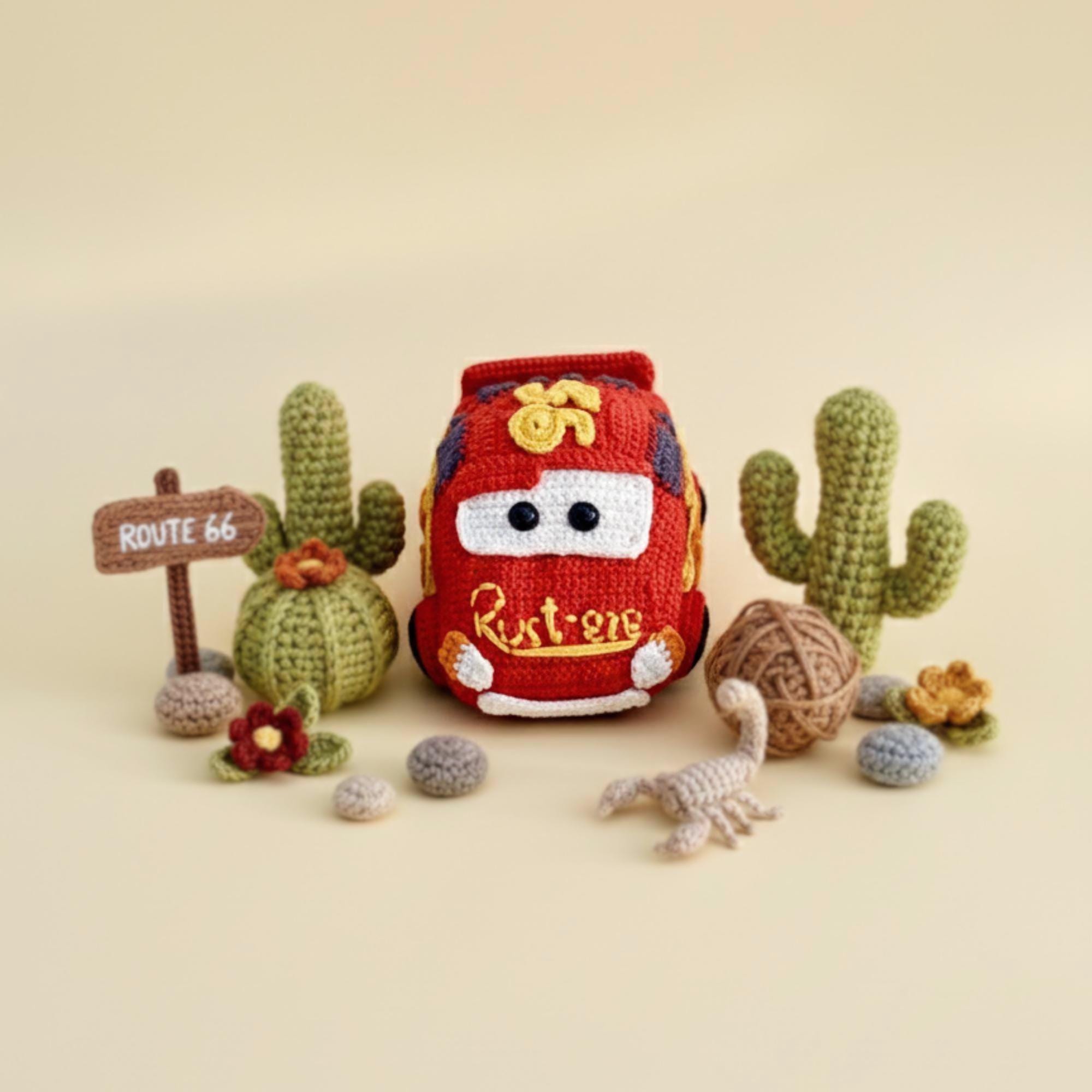 Crochet Pattern Red Race Car Amigurumi | PDF Instant Download | Step-by ...