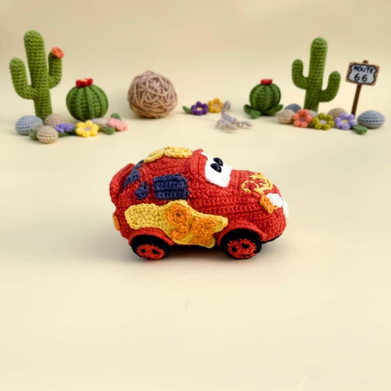 Crochet Pattern Red Race Car Amigurumi | PDF Instant Download | Step-by ...
