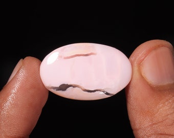 Marvellous Top Quality Natural Pink Opal Oval Shape Cabochon Loose Gemstone For Making Jewelry 16.45 Ct 28X17X5 MM AL-699