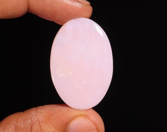 Fabulous Top Quality Natural Pink Opal Oval Shape Cabochon Loose Gemstone For Making Jewelry 26.00 Ct 37X25X4 MM AL-694